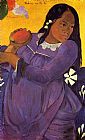 Woman with a Mango by Paul Gauguin